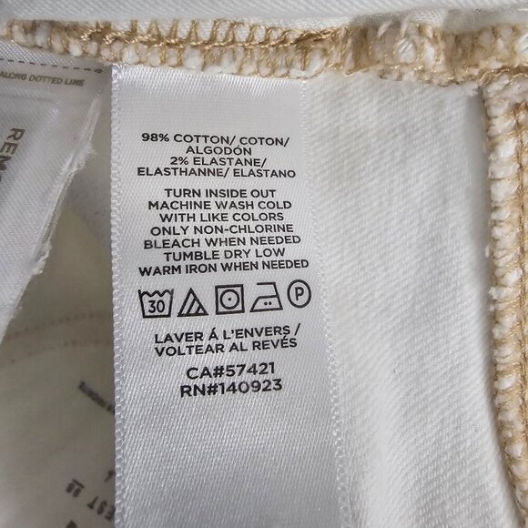 Loft White High Rise Flare Crop Jeans Denim Distressed 4 - Picture 14 of 15